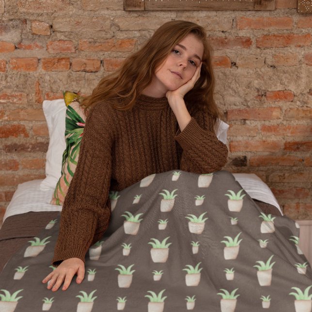Couverture Polaire Motif Wild Cactus (Créateur téléchargé)