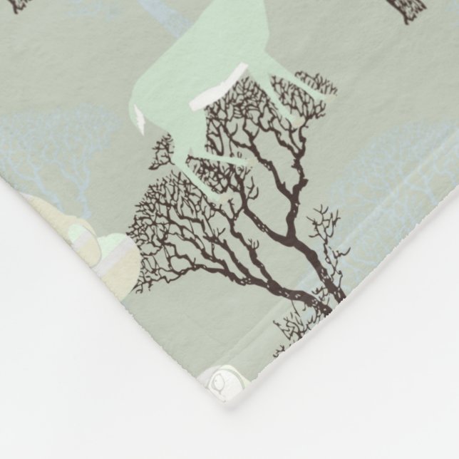 Couverture Polaire Motif Woodland (Coin)