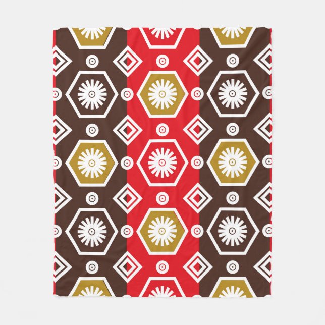 Couverture Polaire motifs batik indonésiens avec plan très distinctif (Devant)