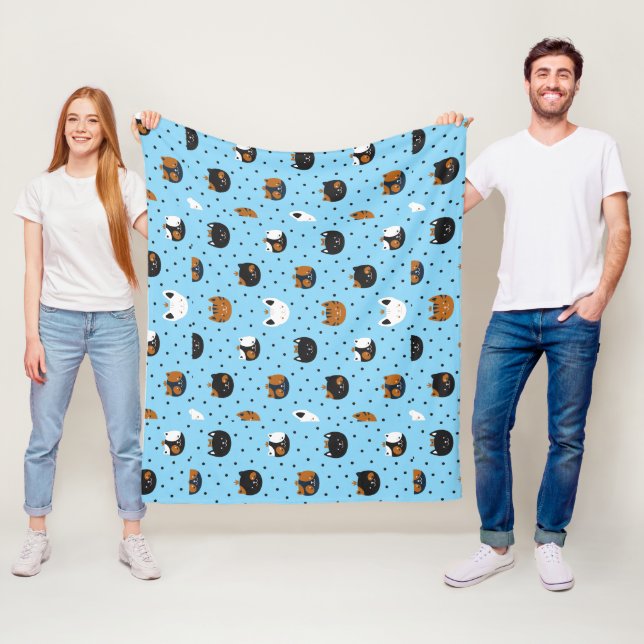 Couverture Polaire Motifs de chat chic élégants  (En situation)