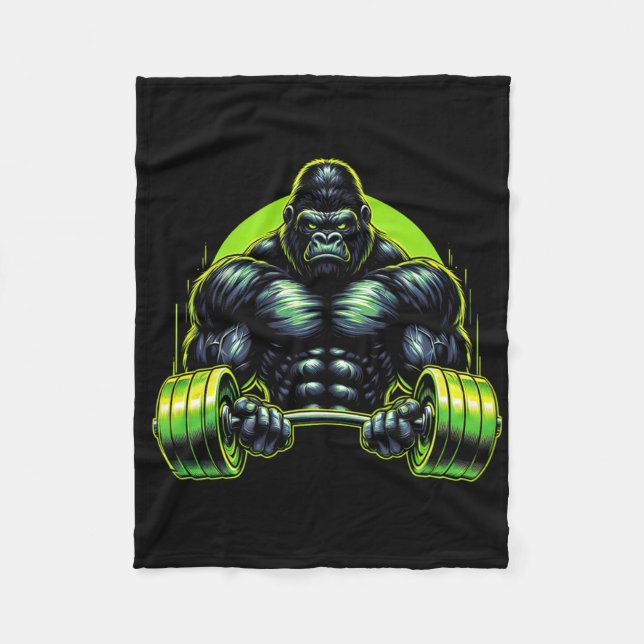 Couverture Polaire Motivation de travail de gym de singe de gorille B (Devant)