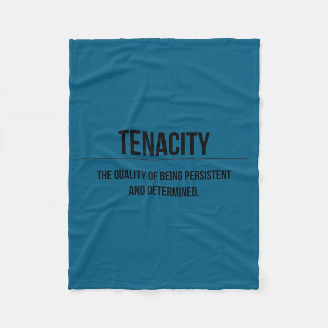 Couverture Polaire Motivation Tenacity Entrepreneur Slogan Quote  (Devant)