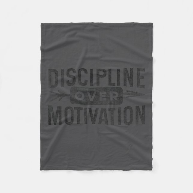 Couverture Polaire Motivational Discipline Over Motivation Insrationa (Devant)
