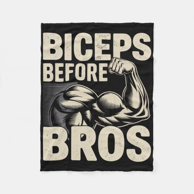 Couverture Polaire Motivationnel Gymnase Humour Biceps Gains Biceps B (Devant)
