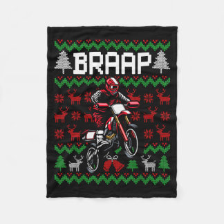 Couverture Polaire Moto de Noël Motocross Braap Vélo de Dirt 
