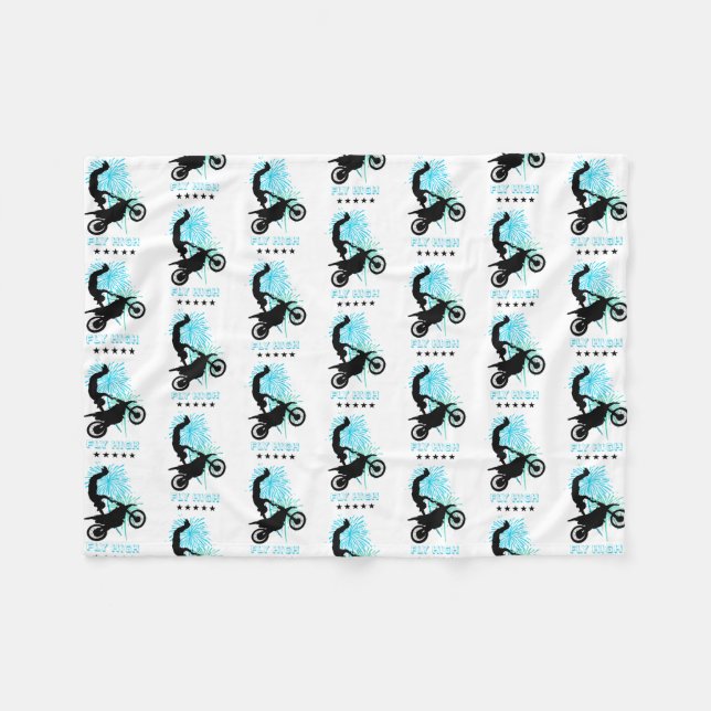 Couverture Polaire Motocross Voler Haut (Devant (Horizontal))