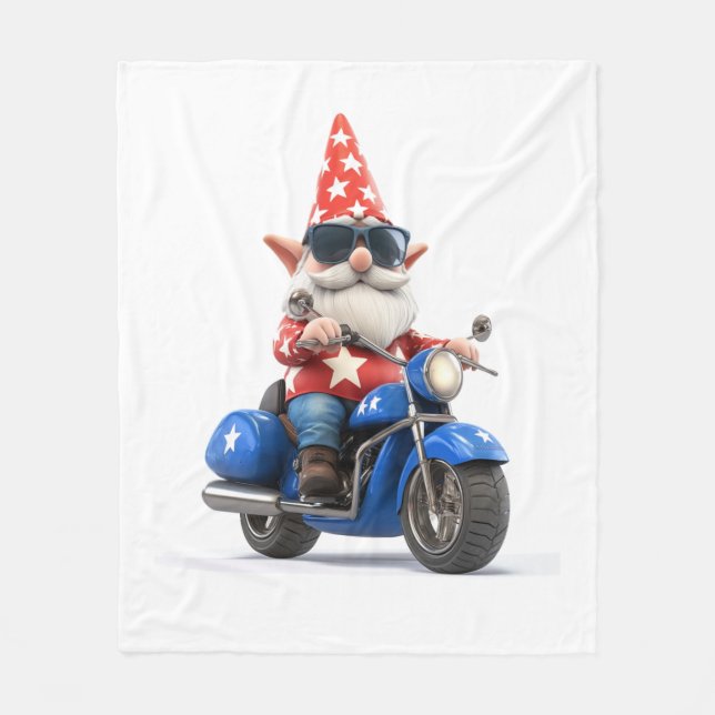 Couverture Polaire Motocyclette américaine Gnome (Devant)