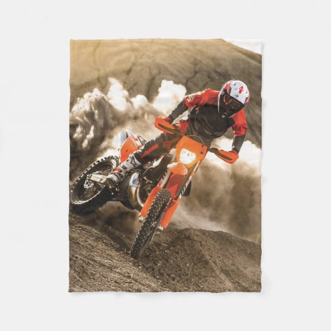 Couverture Polaire Motocycliste de Motocross (Devant)
