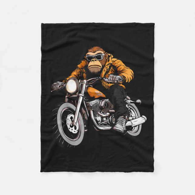 Couverture Polaire Motorcycle Monkeys  (Devant)