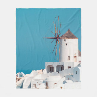 Couverture Polaire moulin Brown et blanc