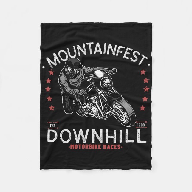 Couverture Polaire Mountainfest Downhill Motorbike Race Moteur graphi (Devant)