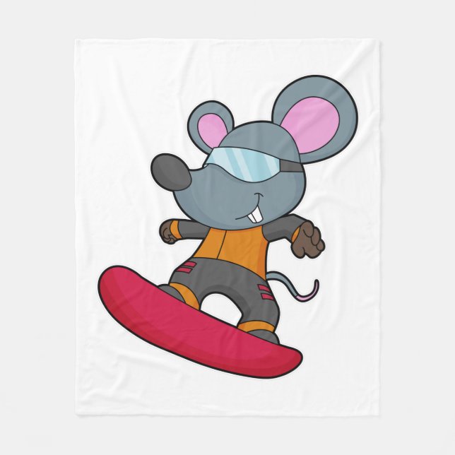 Couverture Polaire Mouse as Snowboarder (Devant)