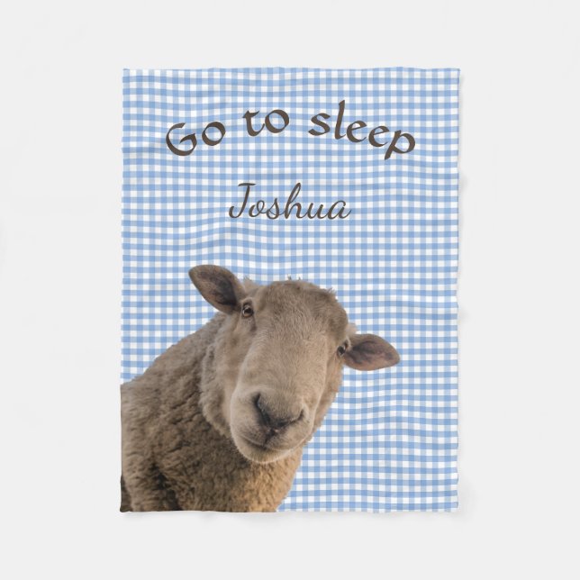 Couverture Polaire Moutons Aller au sommeil Personnalisé (Devant)