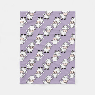 Couverture Polaire Moutons d'agneau de lavande