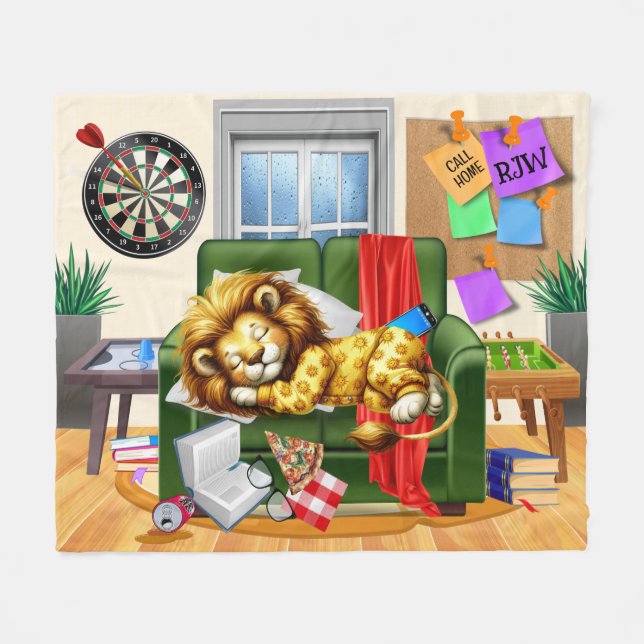 Couverture Polaire Moyen ON AIME NOTRE GAMIN DE FAC (Devant (Horizontal))