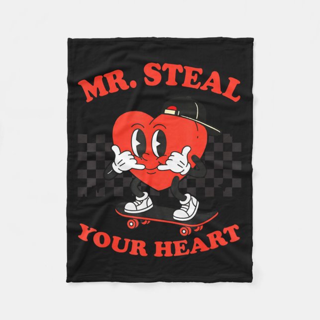 Couverture Polaire Mr Steal Your Heart For Boys Toddlers Valentine's  (Devant)