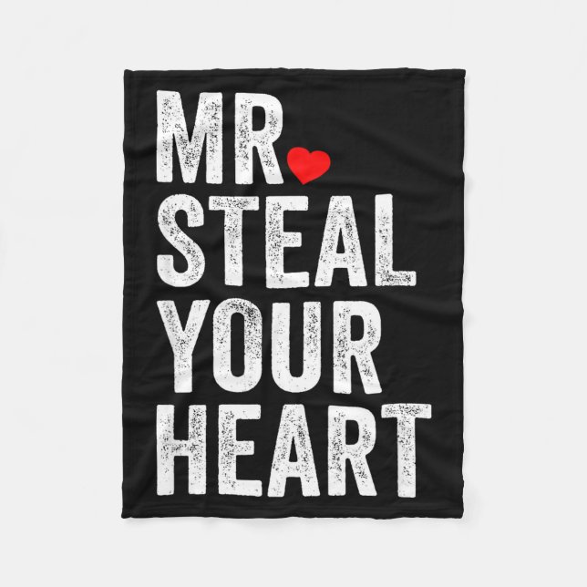Couverture Polaire Mr. Steal Your Heart Funny Valentines Day Men’s  (Devant)