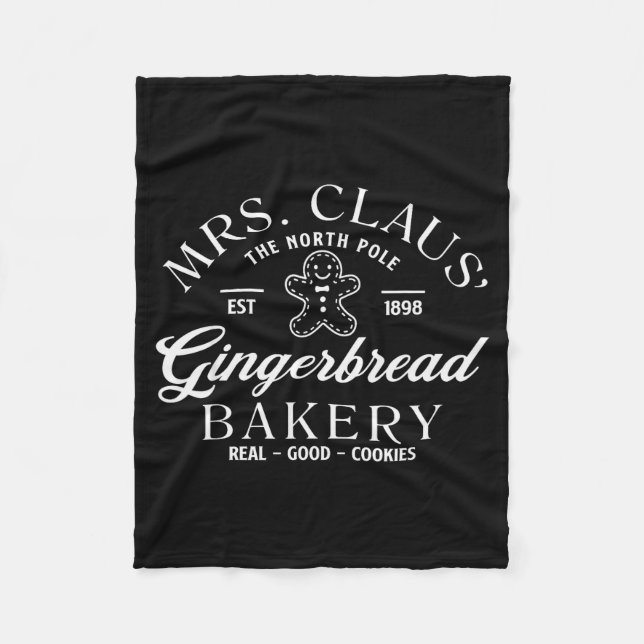 Couverture Polaire Mrs Claus Gingerbread Bakery Christmas Women  (Devant)