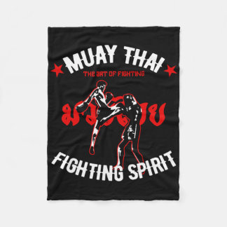 Couverture Polaire Muay Thai Art Of Comt Kickboxing Retro Mma Fitness