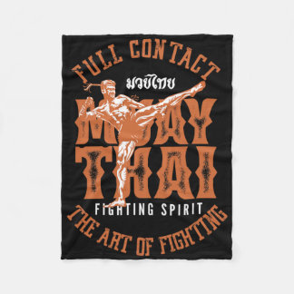 Couverture Polaire Muay Thai Fighter Mma Full Contact Retro Kickboxin