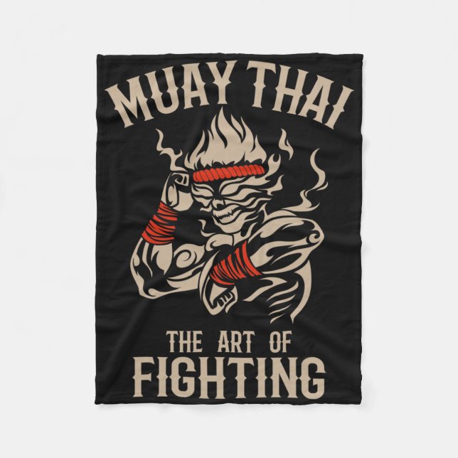 Couverture Polaire Muay Thai Fighter - Muay Thai And Thai Boxing Gift (Devant)