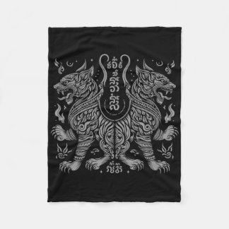 Couverture Polaire Muay Thai Mma Fight Tattoo Twin Tiger Kickboxing T