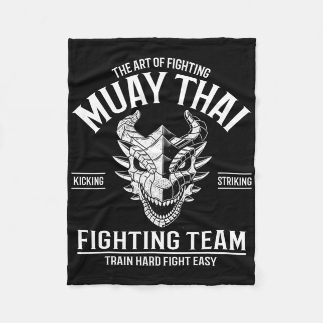 Couverture Polaire Muay Thai Thai Boxing Kickboxing  (Devant)