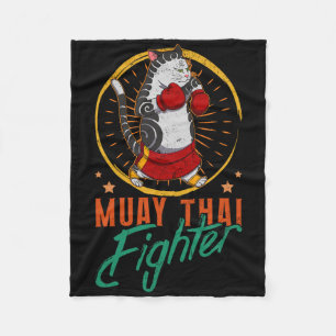 Couverture Polaire Muay Thai Thaïlande Poing Anneau Genou Technique d