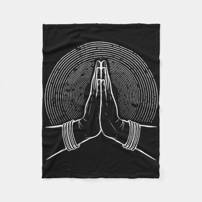 Couverture Polaire Mudra de méditation zen spirituelle  (Devant)