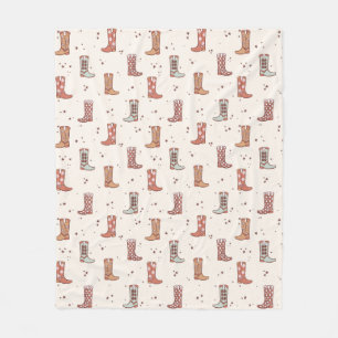 Couverture Polaire Muet Pastels Noël Vacances Bottes Occidentales mig