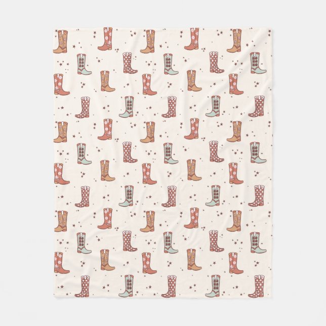 Couverture Polaire Muet Pastels Noël Vacances Bottes Occidentales mig (Devant)