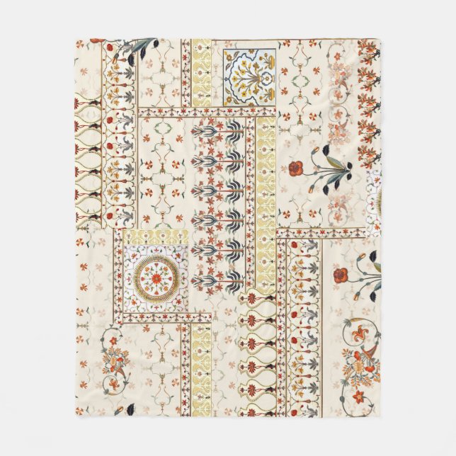 Couverture Polaire Mughal Floral Paisley : Ethnic Digital Elegance. (Devant)