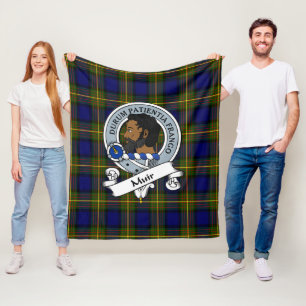 Couverture Polaire Muir Clan Badge Tartan Plaid