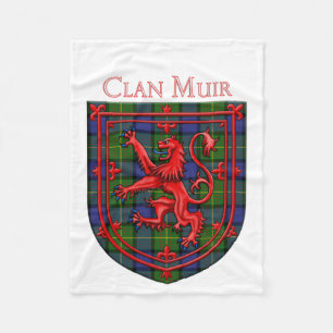 Couverture Polaire Muir Tartan Scottish Plaid Lion Rampant
