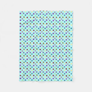 Couverture Polaire Multicolore personnalisable pointillé de polkas