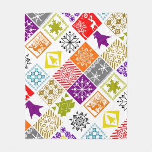Couverture Polaire Multicolored christmas