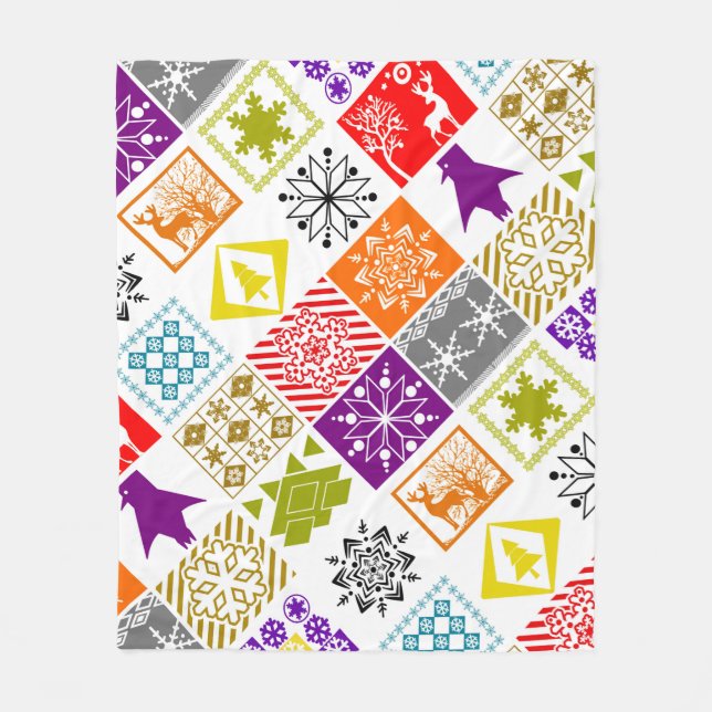 Couverture Polaire Multicolored christmas (Devant)