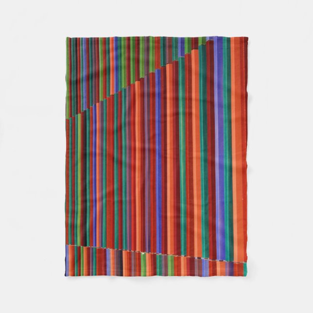 Couverture Polaire Multicolored striped illustration (Devant)