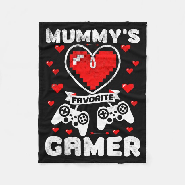 Couverture Polaire Mummy's Favorite Gamer Funny Boys Kids Valentine's (Devant)