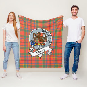 Couverture Polaire Munro Ancien Clan Badge Tartan Plaid
