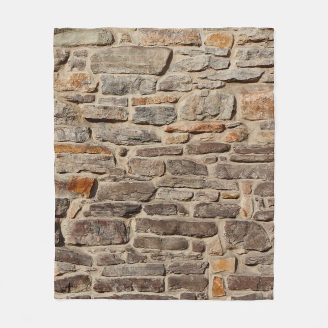 Couverture Polaire Mur de pierre texture rustique arrière - plan (Devant)