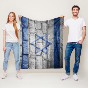 Couverture Polaire Mur du drapeau israélien