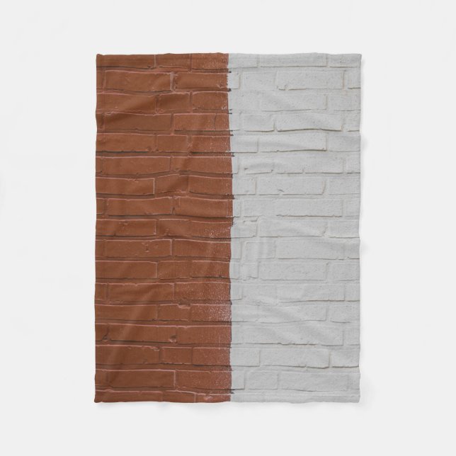 Couverture Polaire mur en béton Brown et blanc (Devant)