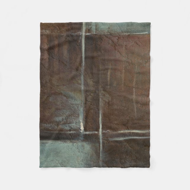 Couverture Polaire Mur en brique rouge et gris (Devant)