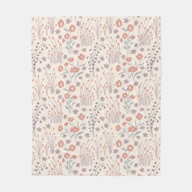 Couverture Polaire Murmures de fleurs sauvages printanières (Devant)