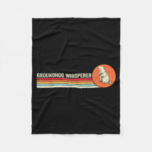 Couverture Polaire Murmureur de marmotte vintage Jour de la marmotte 