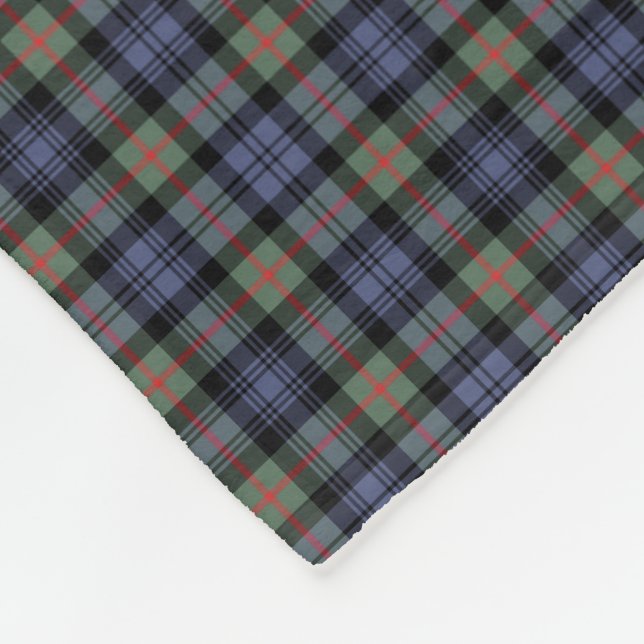 Couverture Polaire Murray Clan Léger Bleu et Vert Ancien Tartan (Coin)