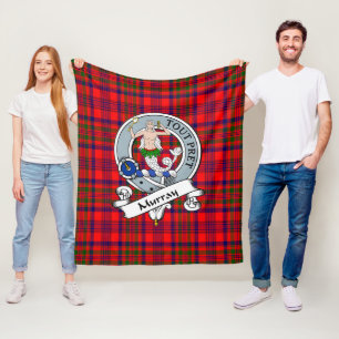 Couverture Polaire Murray Dysart du clan Tulloch Badge Tartan Plaid