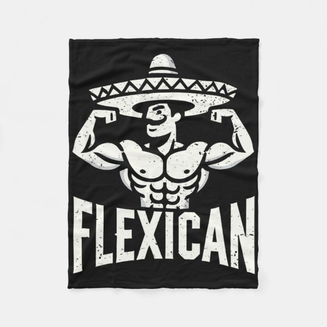 Couverture Polaire Muscle Flexique Mexicain Funny (Devant)
