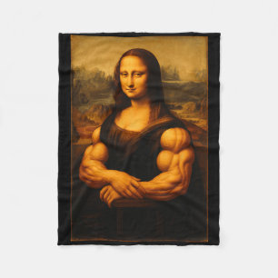 Couverture Polaire Muscle Mona Lisa Bodybuilder Poids Gymnase Et